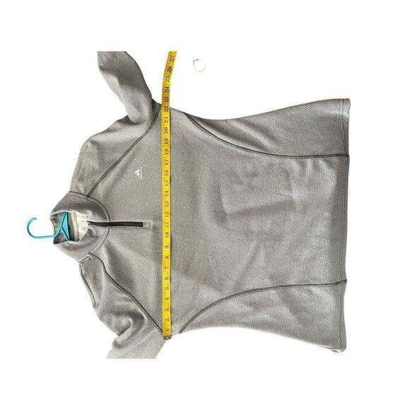 Adidas Mens Gray 1/4 Zip Long Sleeve Golf Textured Pullover Sweatshirt Size XL - Picture 7 of 7